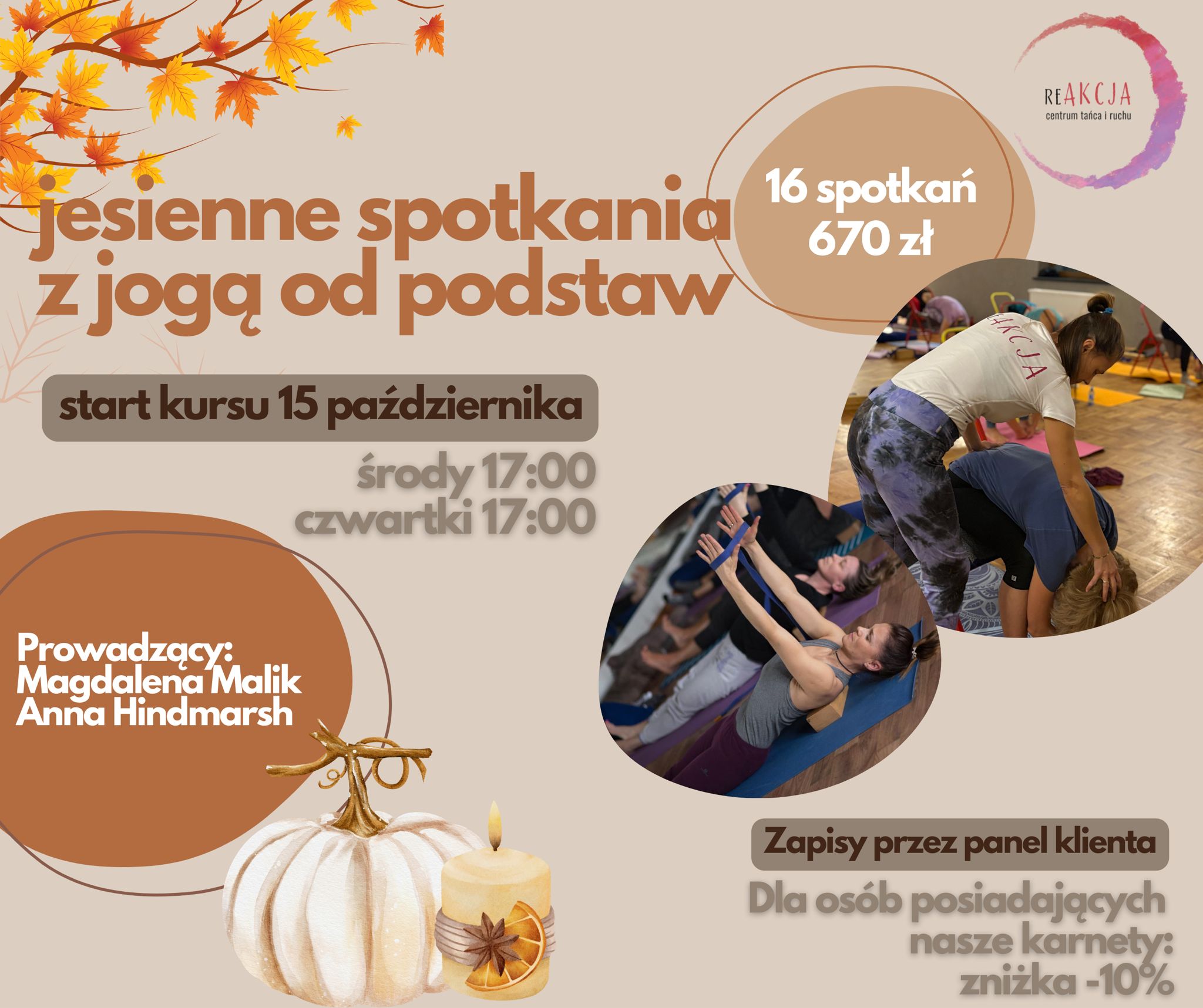 jesienny kurs jogi od podstaw